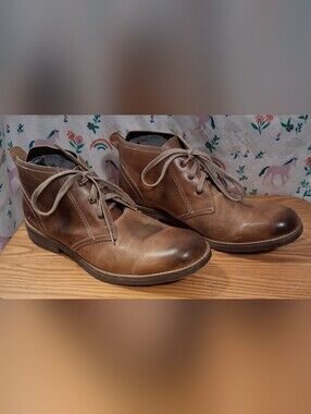 EUC Bed Stu Draco Tan Distressed Business Casual Everyday Chukka Boot Shoe SZ 9